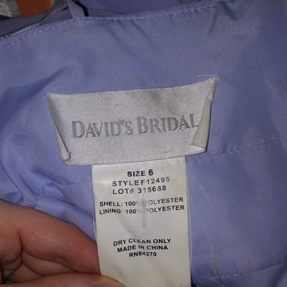David's Bridal blue gown - Picture 6 of 8